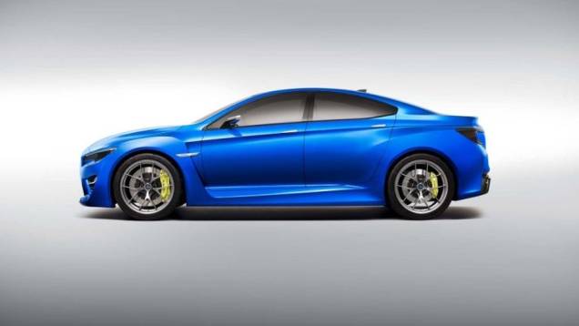 Com design que se assemelha a um coupé de quatro portas, o conceito tem linhas bastante agressivas | <a href="%20https://quatrorodas.abril.com.br/saloes/new-york/2013//subaru-wrx-concept-737153.shtml" rel="migration">Leia mais</a>