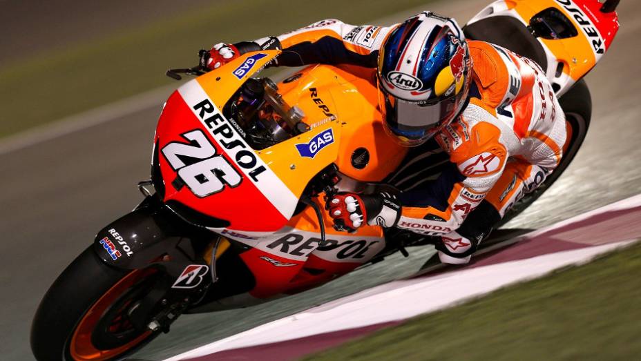 Dani Pedrosa (Repsol Honda Team) foi apenas o oitavo | <a href="https://quatrorodas.abril.com.br/moto/noticias/motogp-lorenzo-lidera-treino-livre-catar-737806.shtml" rel="migration">Leia mais</a>