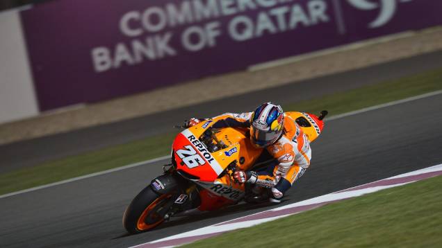 Dani Pedrosa (Repsol Honda Team) foi o terceiro | <a href="https://quatrorodas.abril.com.br/moto/noticias/motogp-lorenzo-garante-pole-catar-738025.shtml" rel="migration">Leia mais</a>