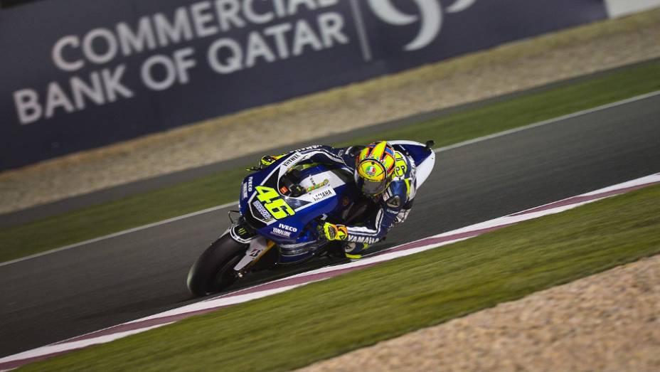 Valentino Rossi (Yamaha Factory Racing) ficou com o sétimo lugar | <a href="https://quatrorodas.abril.com.br/moto/noticias/motogp-lorenzo-garante-pole-catar-738025.shtml" rel="migration">Leia mais</a>