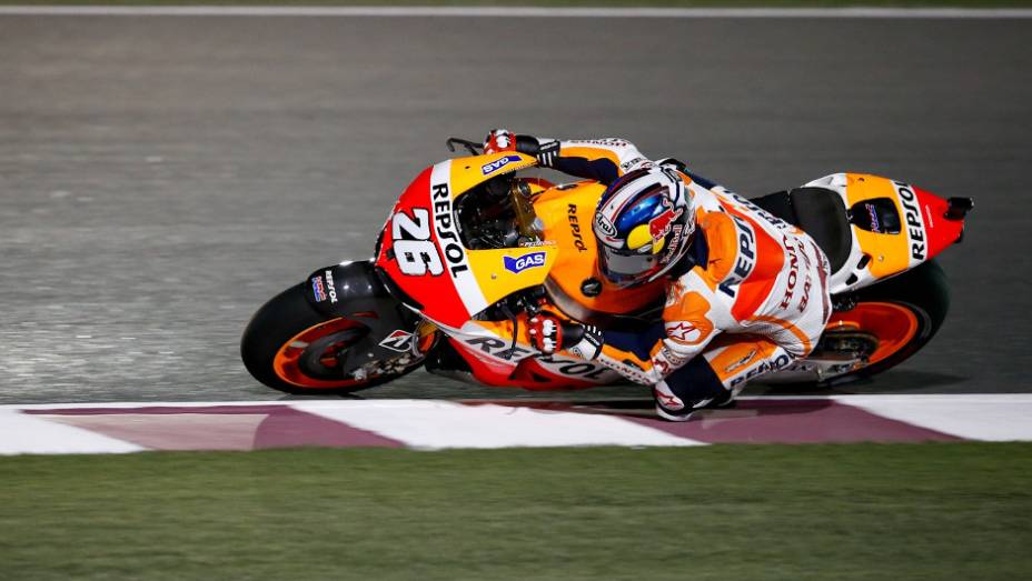 Dani Pedrosa (Repsol Honda Team) foi o quarto no Catar | <a href="https://quatrorodas.abril.com.br/moto/noticias/motogp-jorge-lorenzo-vence-corrida-catar-738020.shtml" rel="migration">Leia mais</a>