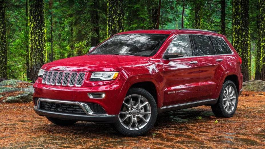 SUVs médios de 2 fileiras - 2013 Jeep Grand Cherokee - Preço inicial nos EUA: US$ 28.795 - Preço inicial no Brasil: R$ 159.900 | <a href="%20https://quatrorodas.abril.com.br/noticias/mercado/gm-domina-premio-best-cars-for-families-2013-738171.shtml" rel="migration">Leia mai</a>