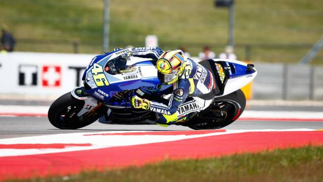 Valentino Rossi (Yamaha Factory Racing) ficou com o sexto lugar | <a href="https://quatrorodas.abril.com.br/moto/noticias/motogp-marc-marquez-vence-gp-americas-739261.shtml" rel="migration">Leia mais</a>