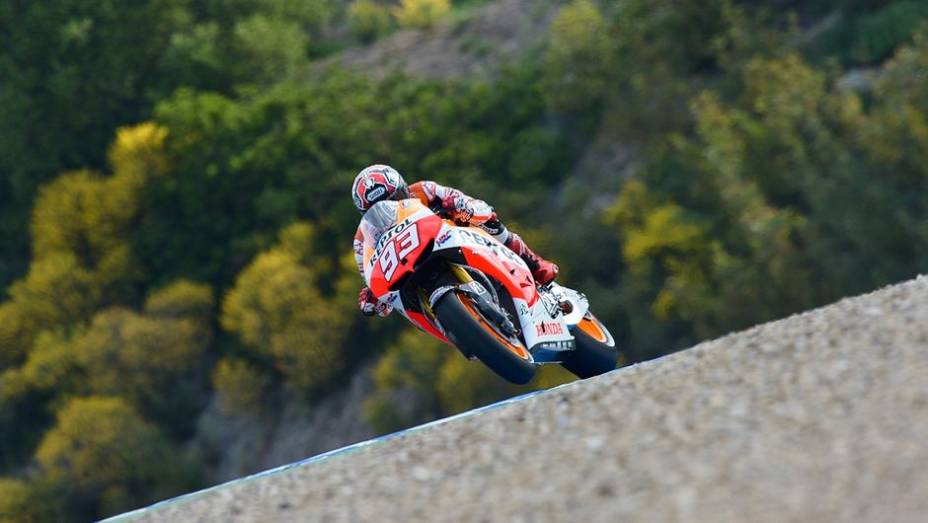 Márc Marquez foi discreto e terminou em quinto | <a href="https://quatrorodas.abril.com.br/moto/noticias/motogp-lorenzo-lidera-treinos-jerez-740399.shtml" rel="migration">Leia mais</a>