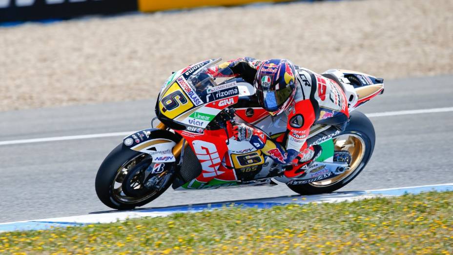 O alemão Stefan Bradl ficou com o oitavo tempo em Jerez | <a href="https://quatrorodas.abril.com.br/moto/noticias/motogp-lorenzo-garante-pole-jerez-740522.shtml" rel="migration">Leia mais</a>