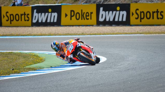 Dani Pedrosa (Repsol Honda Team) venceu o GP de Jerez neste domingo (5) | <a href="https://quatrorodas.abril.com.br/moto/noticias/motogp-dani-pedrosa-vence-espanha-740546.shtml" rel="migration">Leia mais</a>