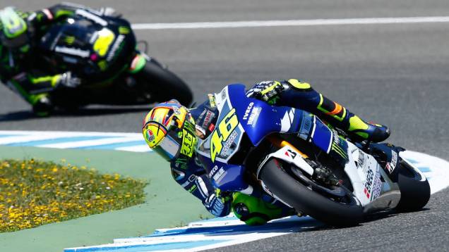 Valentino Rossi foi o quarto colocado | <a href="https://quatrorodas.abril.com.br/moto/noticias/motogp-dani-pedrosa-vence-espanha-740546.shtml" rel="migration">Leia mais</a>