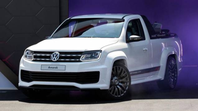 VW Amarok Power Pickup concept | <a href="https://quatrorodas.abril.com.br/noticias/fabricantes/vw-mostrara-amarok-r-style-concept-740784.shtml" rel="migration">Leia mais</a>