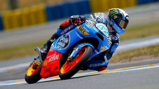 Alex Rins foi o ponteiro da Moto3 | <a href="https://quatrorodas.abril.com.br/moto/noticias/motogp-pedrosa-lidera-treinos-le-mans-741656.shtml" rel="migration">Leia mais</a>