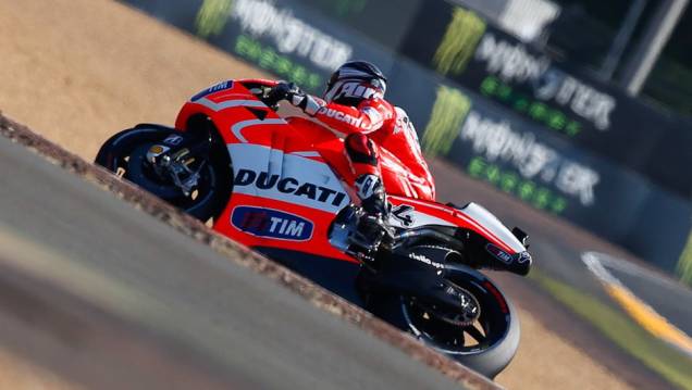 Andrea Dovizioso (Ducati Team) foi a surpresa deste sábado, ficando com o terceiro melhor tempo | <a href="%20https://quatrorodas.abril.com.br/moto/noticias/motogp-marquez-conquista-pole-le-mans-741738.shtml" rel="migration">Leia mais</a>