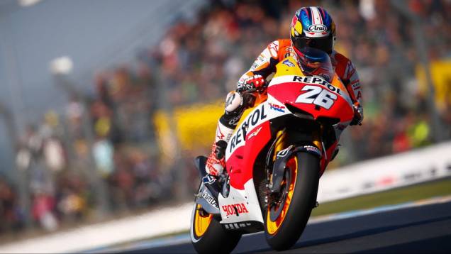 Dani Pedrosa (Repsol Honda Team) foi apenas o sexto | <a href="https://quatrorodas.abril.com.br/moto/noticias/motogp-marquez-conquista-pole-le-mans-741738.shtml" rel="migration">Leia mais</a>