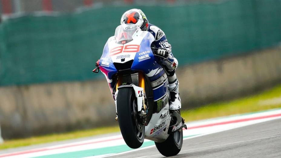 Jorge Lorenzo (Yamaha Factory Racing) foi o mais rápido nesta sexta-feira (31) | <a href="https://quatrorodas.abril.com.br/moto/noticias/motogp-yamaha-domina-treino-mugello-742926.shtml" rel="migration">Leia mais</a>