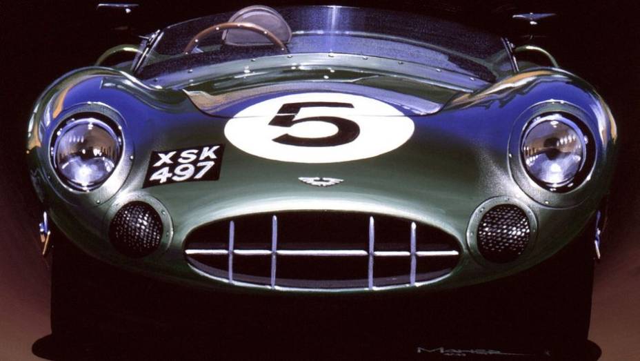 "Aston Martin DBR1 No. 5″ - por Charles Maher | <a href="http://quatrorodas.abril.com.br/noticias/mercado/carros-aston-martin-viram-obra-arte-743790.shtml" rel="migration">Leia mais</a>