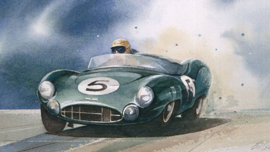 "Carroll Shelby Wins Le Mans" - por Bill Neale| <a href="http://quatrorodas.abril.com.br/noticias/mercado/carros-aston-martin-viram-obra-arte-743790.shtml" rel="migration">Leia mais</a>