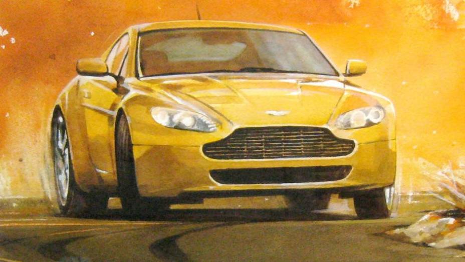 "Aston Martin V8 Vantage" - por Bill Neale | <a href="http://quatrorodas.abril.com.br/noticias/mercado/carros-aston-martin-viram-obra-arte-743790.shtml" rel="migration">Leia mais</a>