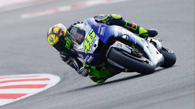 Valentino Rossi (Yamaha Factory Racing) ficou com o quarto lugar | <a href="https://quatrorodas.abril.com.br/moto/noticias/motogp-lorenzo-domina-gp-catalunha-744220.shtml" rel="migration">Leia mais</a>