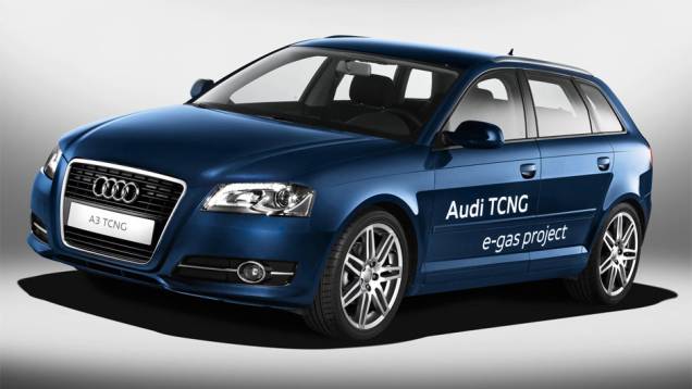 Gás - Comum em taxis com kits de GNV no Brasil, nos modelos de fábrica eles ainda estão em estudo, mas o conceitual Audi A3 TCNG promete mudar isso.