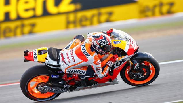 Marc Márquez terminou em segundo lugar | <a href="https://quatrorodas.abril.com.br/moto/noticias/motogp-lorenzo-bate-marquez-silverstone-752002.shtml" rel="migration">Leia mais</a>