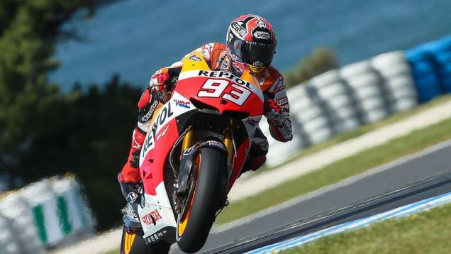 Márc Márquez (Repsol Honda Team) sairá da segunda colocação | <a href="https://quatrorodas.abril.com.br/moto/noticias/motogp-lorenzo-pole-australia-757585.shtml" rel="migration">Leia mais</a>