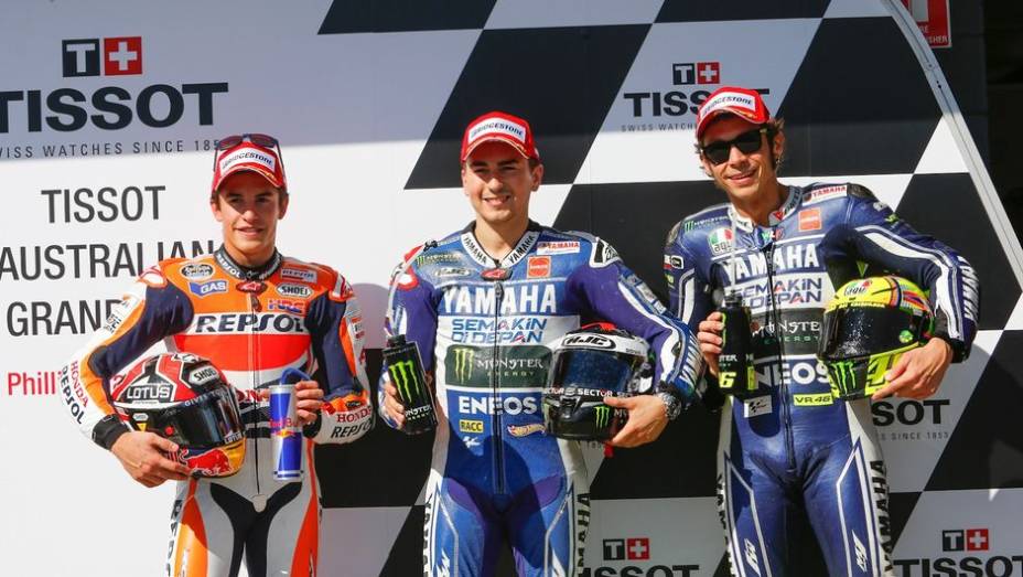 Os três mais rápidos do sábado da MotoGP | <a href="https://quatrorodas.abril.com.br/moto/noticias/motogp-lorenzo-pole-australia-757585.shtml" rel="migration">Leia mais</a>