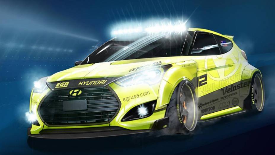 Hyundai Yellowcake Veloster Turbo | <a href="https://quatrorodas.abril.com.br/noticias/fabricantes/hyundai-anuncia-veloster-turbo-egr-night-racer-755640.shtml" rel="migration">Leia mais</a>