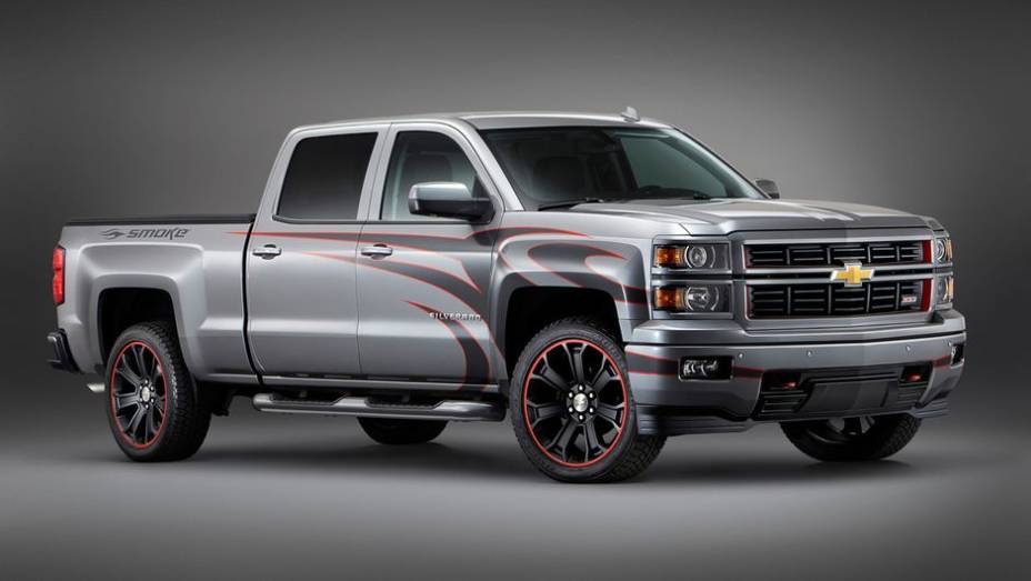 Tony Stewart Chevrolet Silverado concept | <a href="https://quatrorodas.abril.com.br/noticias/fabricantes/chevrolet-revela-mais-novidades-sema-show-759265.shtml" rel="migration">Leia mais</a> | <a href="https://quatrorodas.abril.com.br/galerias/especiais/sema-show-2013-par" rel="migration"></a>