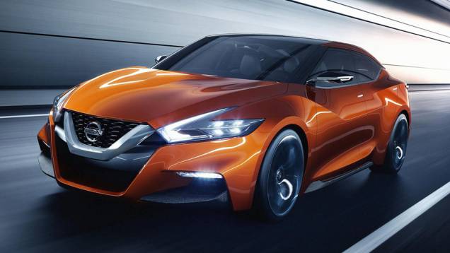 Depois de soltar alguns teasers, a Nissan finalmente mostrou o Sports Sedan concept | <a href="https://quatrorodas.abril.com.br/noticias/saloes/detroit-2014/nissan-revela-sports-sedan-concept-770399.shtml" rel="migration">Leia mais</a>