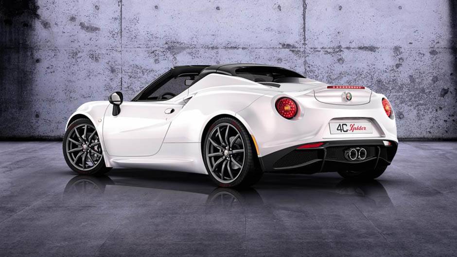 Outra caracter&iacute;stica peculiar ao 4C Spider &eacute; o sistema de exaust&atilde;o central, com ponteiras de tit&acirc;nio e carbono, feito pela Akrapovic | <a href="https://quatrorodas.abril.com.br/noticias/saloes/genebra-2014/alfa-romeo-apresenta-4c-spider-concept-775233.shtm" rel="migration"></a>