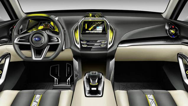 A motorização do modelo é híbrida, com a presença de dois motores elétricos traseiros e um dianteiro, trabalhando em conjunto com um bloco 1.6 turbo a gasolina | <a href="https://quatrorodas.abril.com.br/noticias/saloes/genebra-2014/subaru-revela-viziv-2-c" rel="migration"></a>