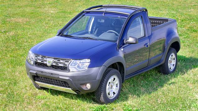 Dacia exibiu nesta terça-feira (7) sua picape baseada no Duster | <a href="https://quatrorodas.abril.com.br/noticias/fabricantes/dacia-oficializa-duster-picape-805080.shtml" rel="migration">Leia mais</a>