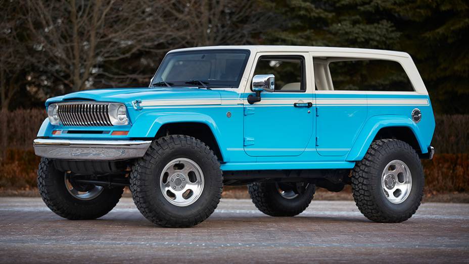 A Jeep exibiu os carros-conceito que usará em seu tradicional evento de Páscoa nos EUA. Este é o Chief, baseado no Wrangler | <a href="http://quatrorodas.abril.com.br/noticias/fabricantes/jeep-mostra-conceituais-evento-pascoa-849122.shtml" rel="migration">Leia mais</a>