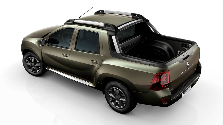 De acordo com a marca francesa, a Duster Oroch ser&aacute; ideal para uso misto de lazer e trabalho | <a href="https://quatrorodas.abril.com.br/noticias/saloes/buenos-aires-2015/renault-exibe-duster-picape-sandero-r-s-877281.shtml" rel="migration">Leia mais</a>