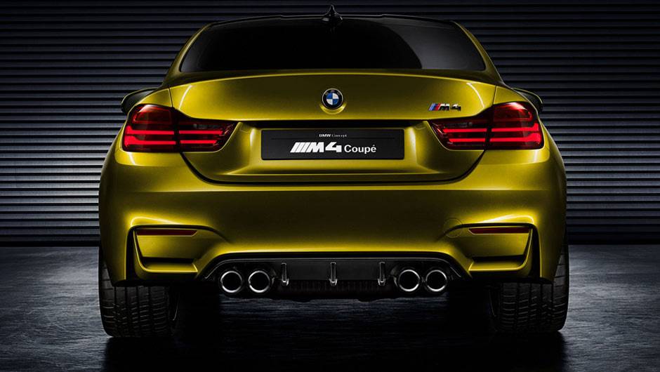 Este &eacute; o &acirc;ngulo que a maioria dos motoristas ver&aacute; o M4 e suas quatro sa&iacute;das de escape | <a href="https://quatrorodas.abril.com.br/noticias/fabricantes/bmw-mostra-fotos-concept-m4-750070.shtml" rel="migration">Leia mais</a>