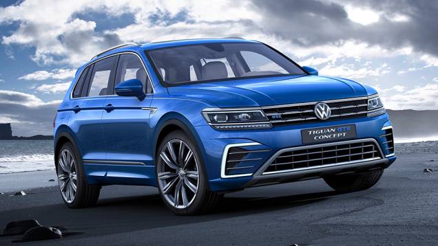 Por enquanto não será lançada, mas também foi mostrada uma versão conceitual GTE | <a href="https://quatrorodas.abril.com.br/noticias/fabricantes/nova-geracao-volkswagen-tiguan-salto-tecnologico-904880.shtml" target="_blank" rel="migration">Leia mais</a>