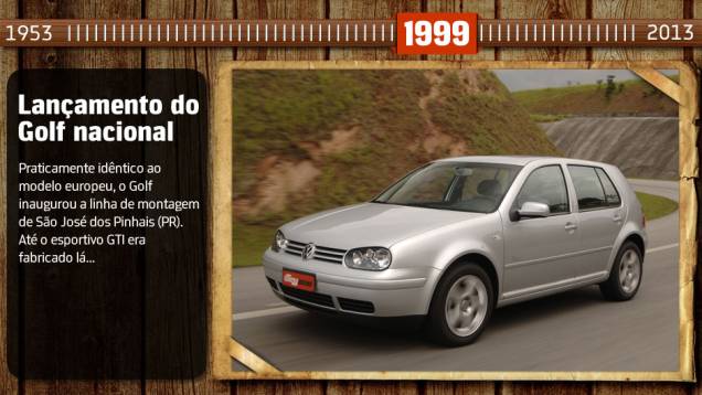 Você sabia? Na época, o Golf GTI era o segundo carro mais veloz produzido no país. Só perdia justamente para outro modelo feito na mesma fábrica, o Audi A3