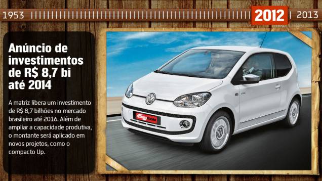 Você sabia? Para os próximos anos, a VW promete investir em novos produtos, como o popular Up (acima) e provavelmente o renovado sedã Santana e a sétia geração do Golf Você sabia? Para os próximos anos, a VW promete investir em novos produtos, como o popular Up (acima) e provavelmente o renovado sedã Santana e a sétia geração do Golf
