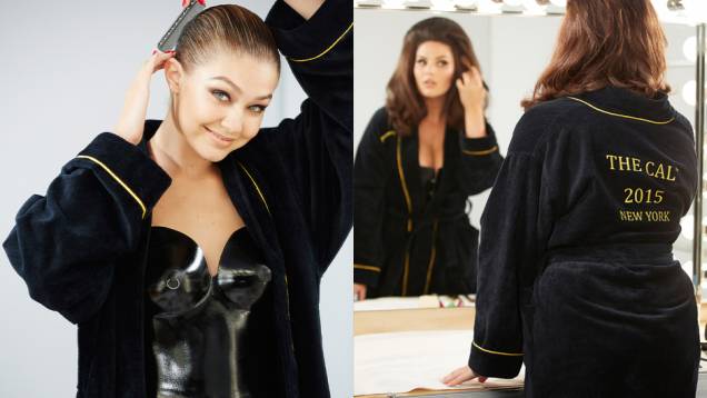Fábrica de pneus italiana divulgou, nesta semana, imagens do seu tradicional calendário na edição 2015. Modelo: Gigi Hadid e Candice Huffine Fábrica de pneus italiana divulgou, nesta semana, imagens do seu tradicional calendário na edição 2015. Modelo: Gigi Hadid e Candice Huffine