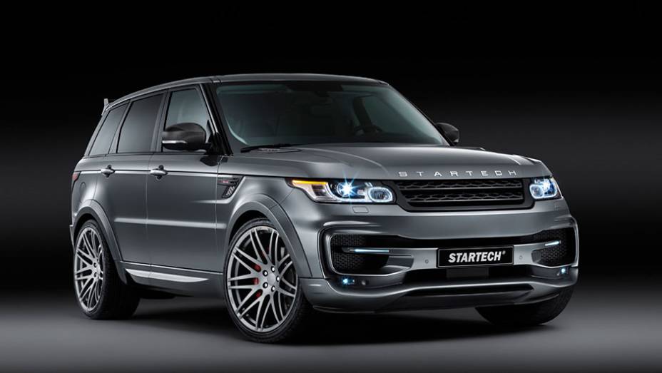 A Range Rover Sport Startech, conta com um kit de carroceria com painéis de fibra de carbono desenvolvido exclusivamente | <a href="https://quatrorodas.abril.com.br/noticias/saloes/genebra-2014/brabus-mostrara-range-rover-sport-startech-genebra-774767.shtm" rel="migration"></a>