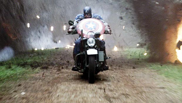 Capitão América na Harley WLA 1942 Capitão América na Harley WLA 1942