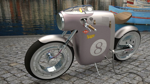 Moderna e retrô: veja essa moto elétrica com visual dos anos 70