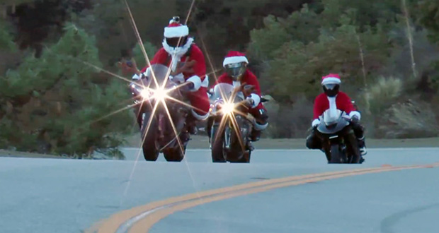 Você já viu Papai Noel motociclista?