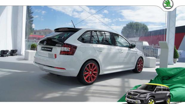 Skoda exibe versão Red & Gray Collection do Rapid Spaceback em Wörthersee