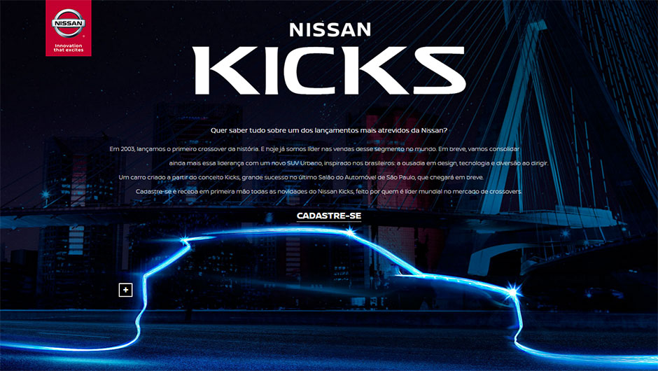 Site do Nissan Kicks