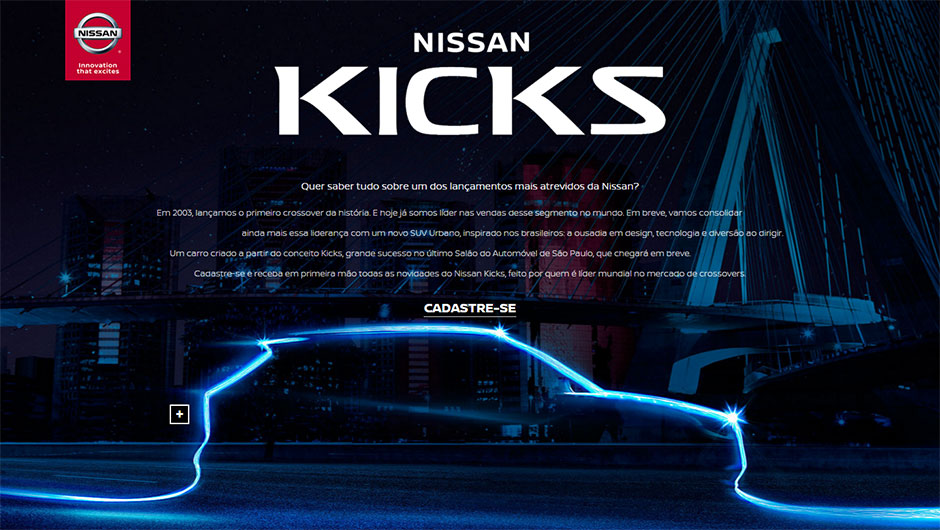 Site oficial do Nissan Kicks está no ar