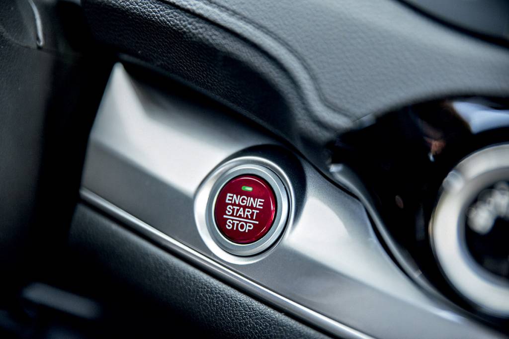 Botão de partida do Honda CR-V modelo 2015