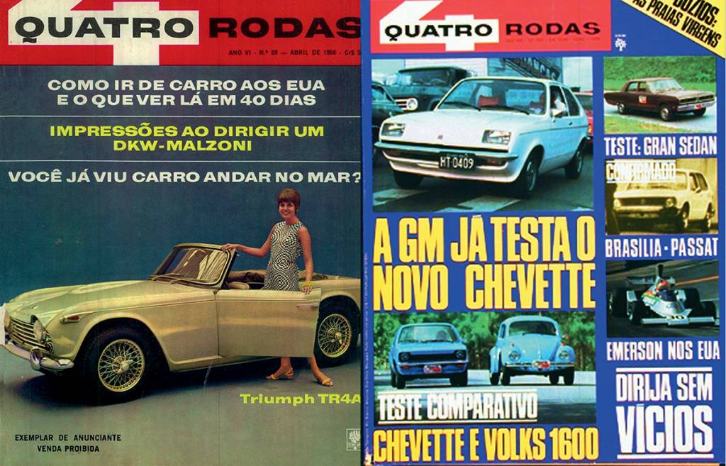 QUATRO RODAS - abril de 1966 e 1976