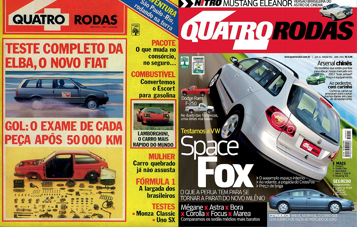 QUATRO RODAS - abril de 1986 e 2006 QUATRO RODAS - abril de 1986 e 2006