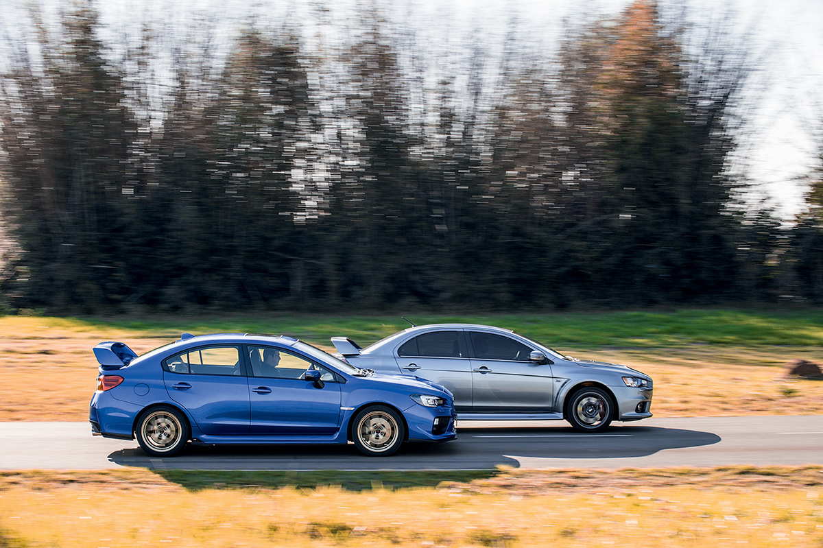 Comparativo Subaru WRX STI enfrenta o Mitsubishi Lancer Evo X John