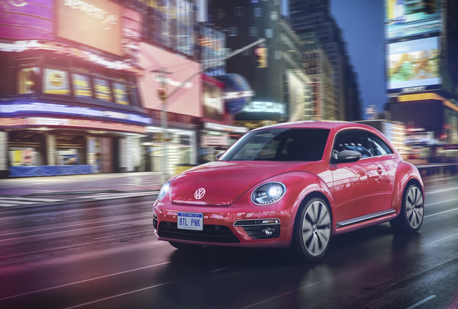 Vw Lanca Beetle Rosa Nos Eua Quatro Rodas