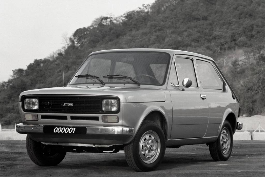 O primeiro Fiat 147 produzido no Brasil